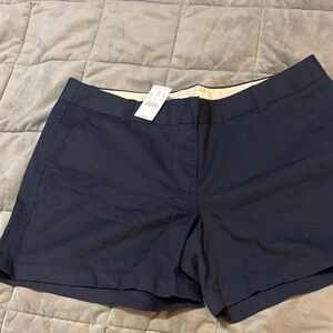 J. Crew Navy Tailored Cotton Bermuda Shorts
